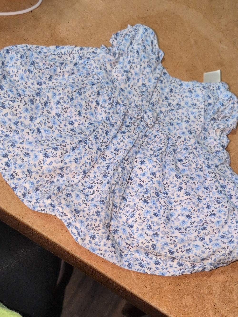❤️‍🔥10/$10❤️‍🔥 Baby Girls B'gosh Blue Floral Puff-Sleeve Dress Size 3M